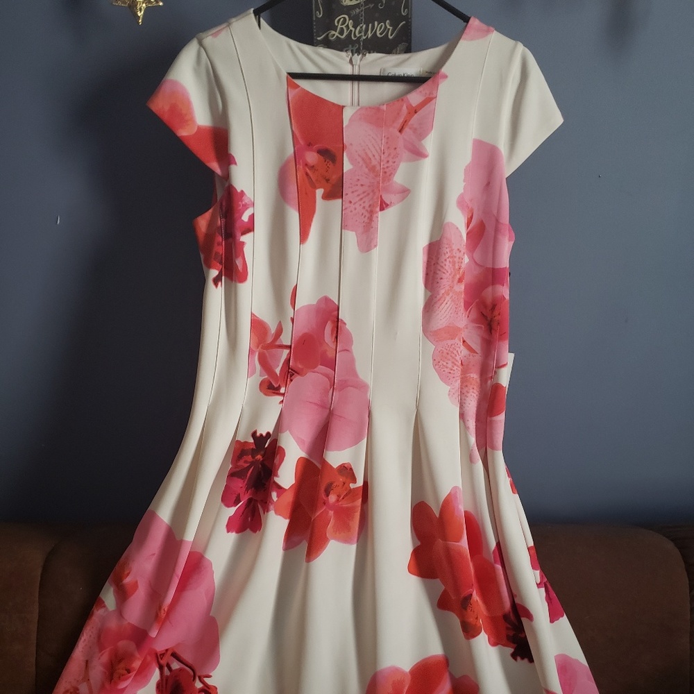 Brand New Calvin Klein Flowered Dress